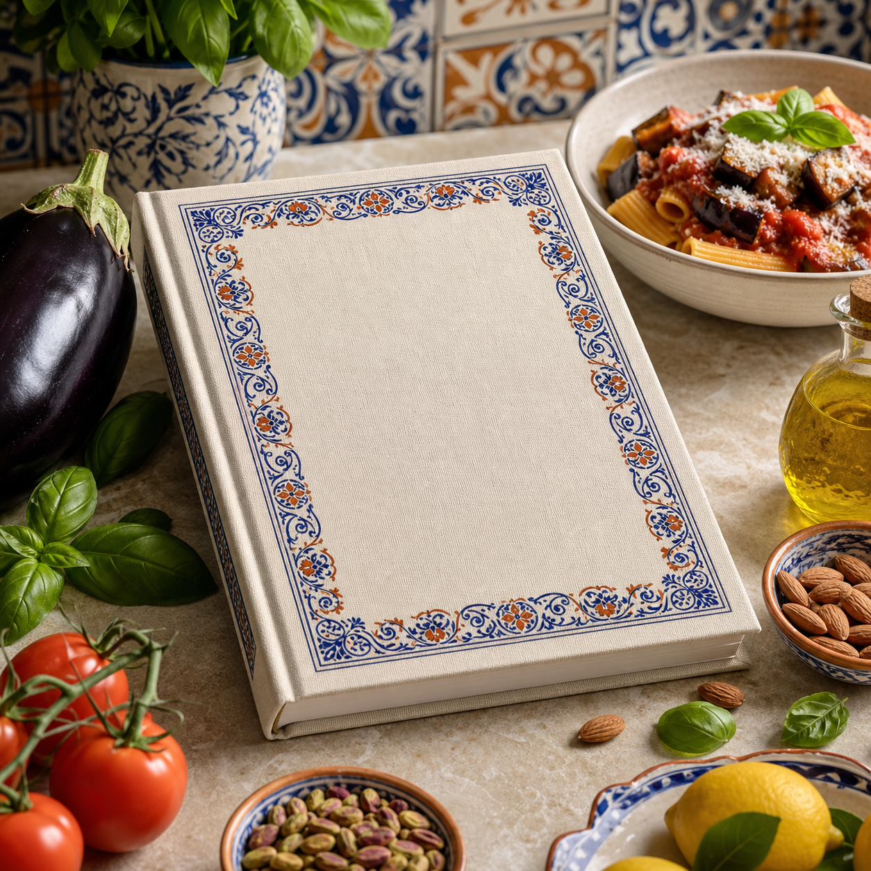 Sicilian cookbook mockup